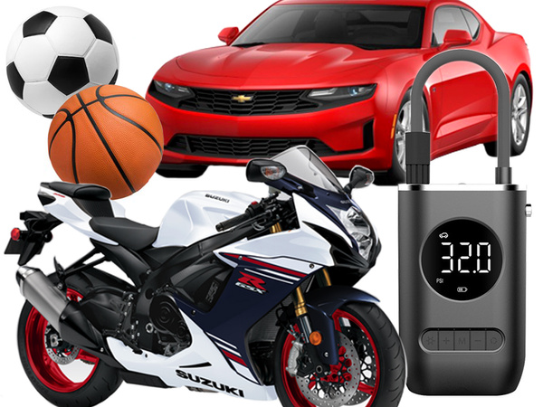 Battery pump for bicycle car electric compressor 10 bar lcd