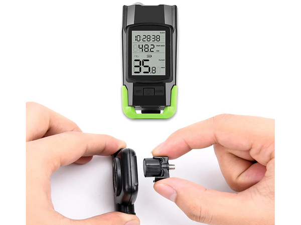 Vorne hinten led fahrrad lampe kabellos zähler laut hupe 3in1