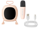 Bluetooth karaoke zvočnik z mikrofonom led barvni kvadrati rgb glasba
