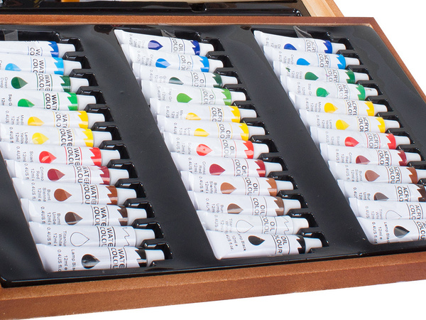 Mākslas komplekts gleznošanas gadījumā koka 174