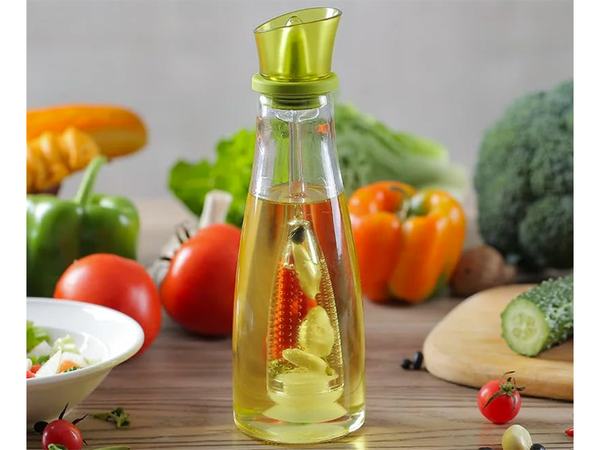 Öl- und essigflasche glasspender mit kräuterspender 0,5l