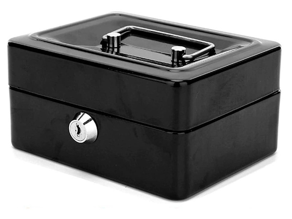 Metal money box documents