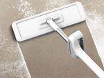 Flat mop with hand wiper 125 cm foldable wide mircofibre