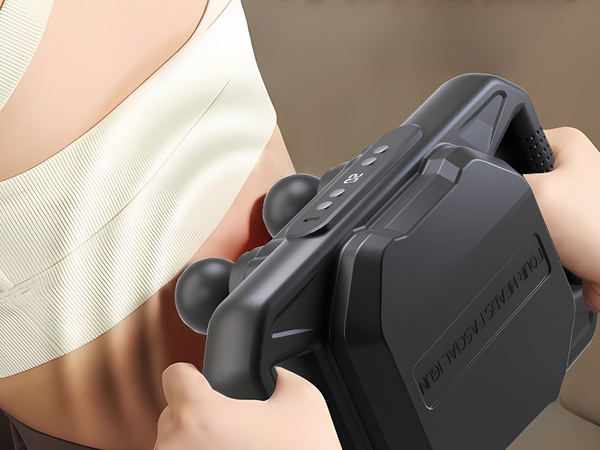 Kraftvolles körper-massagegerät 4 köpfe 20 stufen der stärke + 6 pulsmodi usb