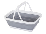 Silicone folding shopping basket with handles