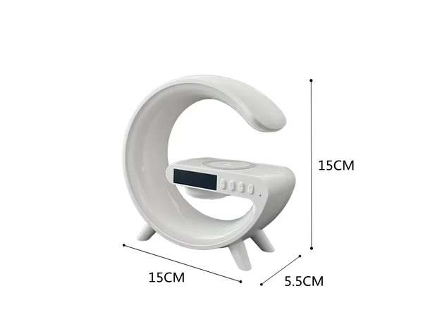 Led light rgb gaming charger induction speaker alarm clock radio clock