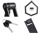FOLDING BICYCLE LOCK KEY-OPERATED SECURITY DEVICE FOR SCOOTERS