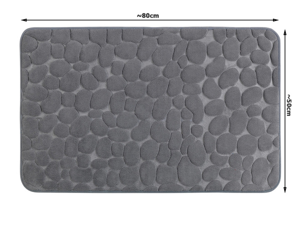 Kúpeľňová rohožka mäkká absorpčná protišmyková veľká 80x50 na sprchovanie