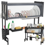 Trockner für geschirr, teller und besteck grosser abtropfbecher schrank organizer 65 cm