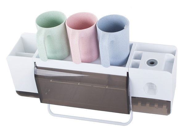 Organizador de vasos para cepillos de dientes dispensador de pasta de dientes
