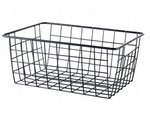 Kosz koszyk organizer metalowy druciany loft do kuchni na owoce czarny duży