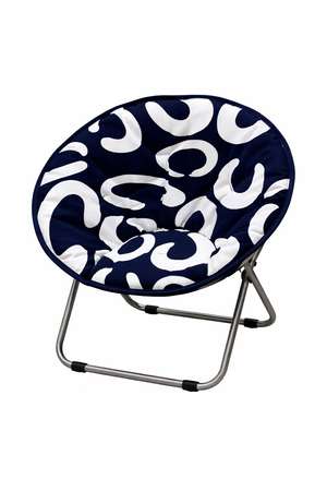 CHAISE RONDE À MOTIFS BLEU MARINE (10)