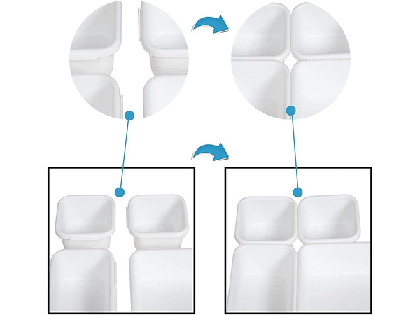 Organizador de cocina para cajón de cubiertos contenedor modular plegable xxl