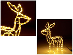 Leuchtendes rentier 216 led weihnachtsdekoration grosser garten mit beweglichem kopf