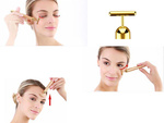 Gold bar vibrating facial massager