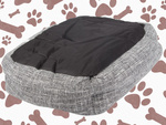 Dog bed soft comfortable fluffy bed with cushion size l