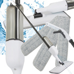 Flat mop with washer rotary solid spray 3x spare cartridges