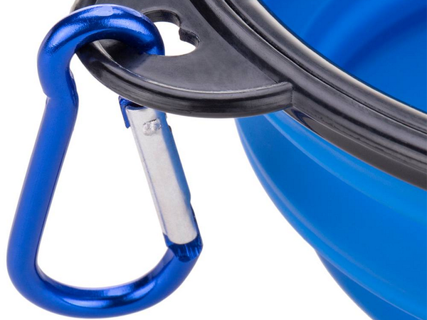 Miska silikonowa dla psa składana podróżna turystyczna karabińczyk 400ml