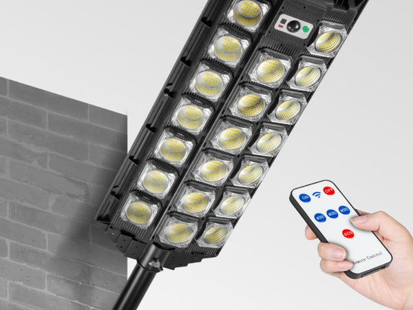 Led solární pouliční lampa s dálkovým ovládáním výkonný vodotěsný senzor pohybu ip65