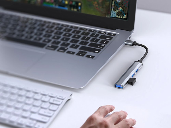 Rozbočovač usb 3.0 5gb/s hub adaptérová stanice 4x porty usb 3.0