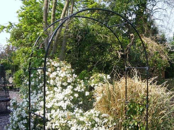 Pergola de jardin support de fleurs pour plantes grimpantes arche pour rosiers lierre métal