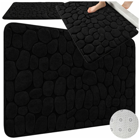 TAPIS DE SALLE DE BAIN DOUX, ABSORBANT ET ANTIDÉRAPANTE, GRAND FORMAT 80 X 50, POUR LA DOUCHE