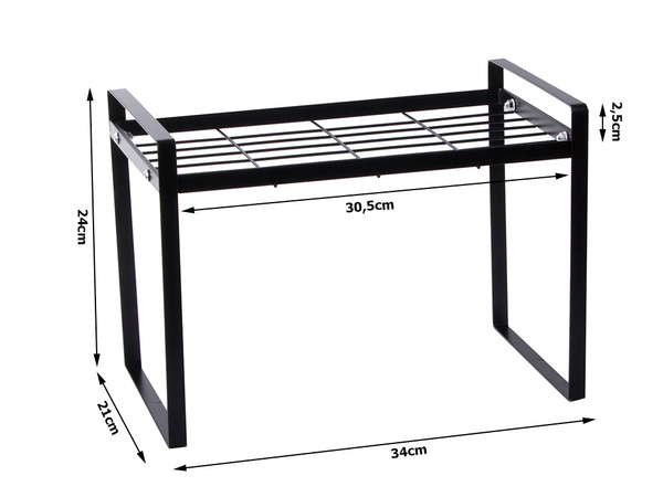 Estante metálico de un nivel para encimera de cocina organizador de cocina soporte de altillo