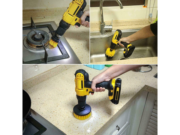 Tīrīšanas birstes urbjmašīnai/dzirnaviņai 3 gab.