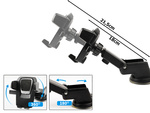 Car holder for telephone, windscreen, cockpit, strong