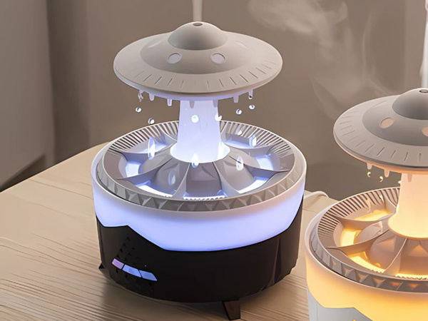 Gaisa mitrinātājs aromāta difuzors led lampa ufo formas ar pilotu