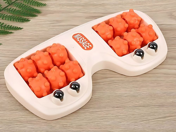 Masażer do stóp roller plastikowe rolki 2x3 masujące z metalowymi kulkami