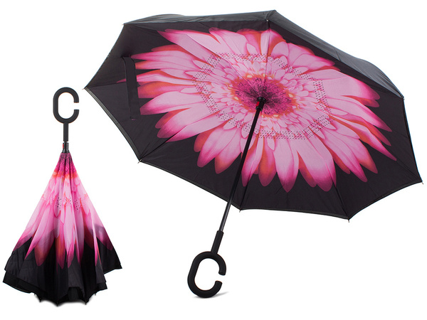 Dáždnik obrátený skladací dáždnik obrátený silné drôty pevný stojaci