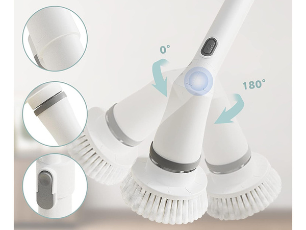 Electric rotary brush for tile joints mop with 6 tornado tips