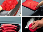 CAR DETAILING KIT BRUSHES PADS ORGANISER BAG