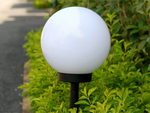 4x solar garden lamps white ball white sprinkled 10 cm