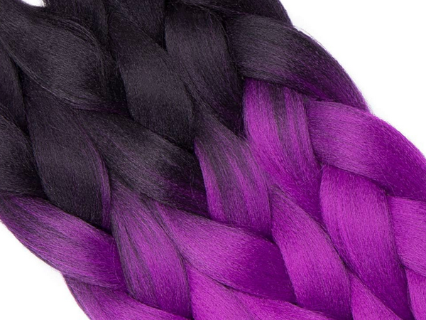 Synthetic hair for colour ombre braids