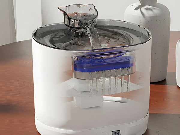 Dzeramā strūklaka kaķis suns bļoda automātiska + filtrs 2l kustības sensors