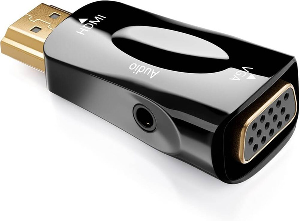 Adaptador convertidor de hdmi a vga d-sub audio mini jack