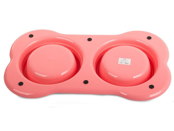 Double bowl for dog/cat food 0.4 l x 2
