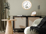 Wall clock large silent 30cm round pointer date temperature seconds
