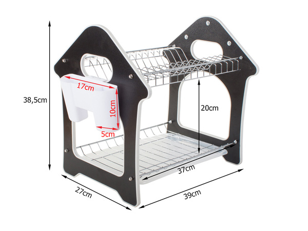 Trauku mazgājamā mašīna ar žāvētāju, statīvais maisītājs ar divstāvu notekcauruļu