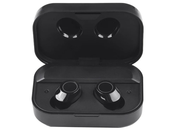 Bluetooth wireless in-ear headphones with led charging case and microphone