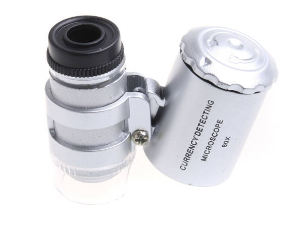 Loupe de bijoutier microscope 60x led uv professionnel