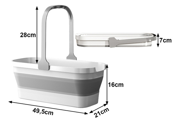 Bol plegable de silicona cesto grande para la ropa compacto de viaje 10l