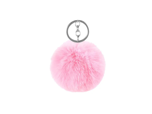 Porte-clés pendentif sac pompon fourrure tinsel pour sacs à main