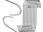 Ganchos para ahumar salchichas 10pcs acero grande
