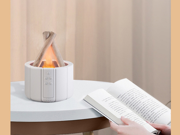 Levegő párásító usb diffúzor led rgb kandalló aroma köd tűz