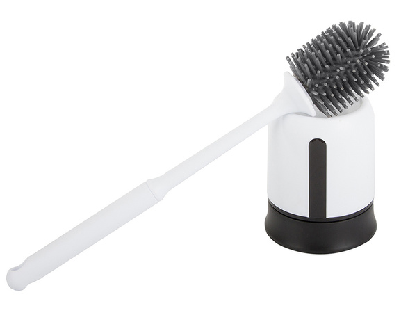 Silikonová wc štětka do koupelny s nepropustnou plnou základnou