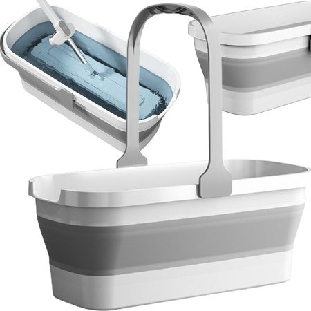 Silikonska zložljiva posoda velika košara za perilo kompaktna potovalna 10l