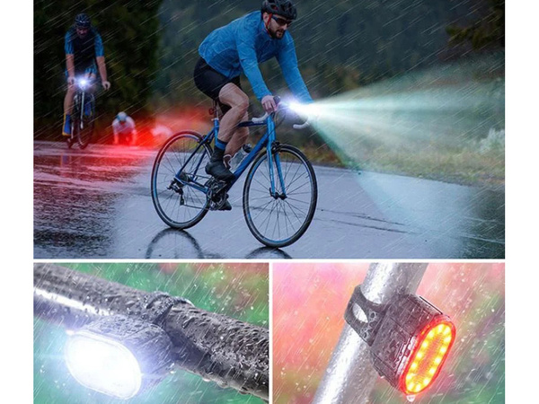 Feu de bicyclette avant arrière led pour guidon de bicyclette fort usb lumineux